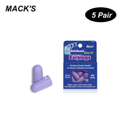 

MACKS 5 Pair Anti-noise Foam Earplugs Washable Professional Soundproof Ear Plugs for Sleeping Working Travelling Hearing Protecti