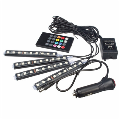 

RGB LED Car Interior Atmosphere Glow Sticker Strip Lights Remote Control