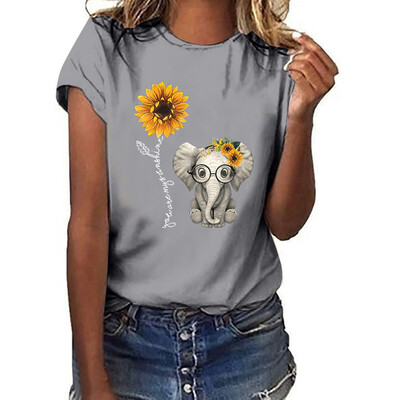 

Starmoon Women Girls Plus Size Lips Print Short Sleeved T-shirt Blouse Tops