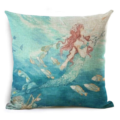 

Cute Ocean Animal Pillow Case Sofa Car Waist Throw Cushion Cover Home Decoration