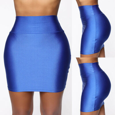 

Women Seamless Stretch Tight Sexy Bodycon Mini Skirt Short Pencil Dress HOT