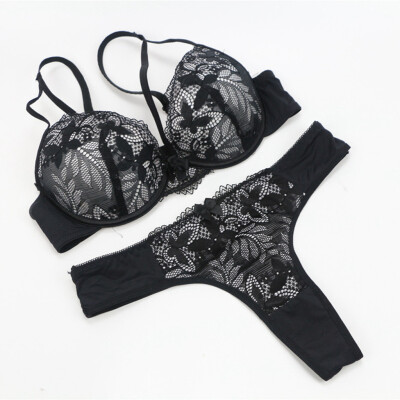 

〖Follure〗Fashionable Sexy Young Womens Bra Suit with Lace Embroidery Adjustment