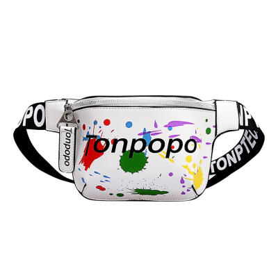 

Graffiti Printed Shoulder Bags Unisex Zipper Chest Pack Crossbody Handbags