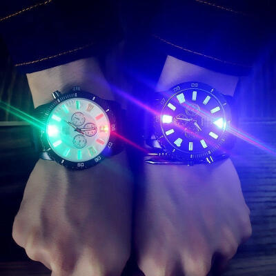 

Fashion LED Flash Men Woman Date Leather Analog Quartz Sport Wrist Watch Bar