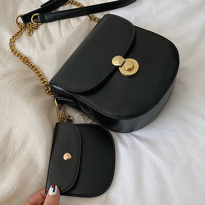 

North bag women 2019 spring&summer new Korean fashion Joker simple shoulder bag Messenger bag chain small square bag