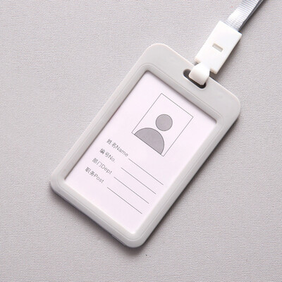 

Toponeto Portable Colorful Employee Plastic ID Card Holder Name Tag Lanyard Neck Strap