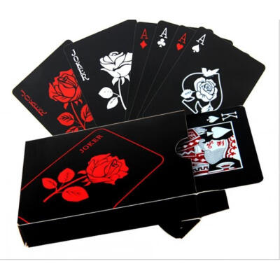 

Black Plastic PVC Poker Magic Playing Cards High Quality Waterproof Table Game