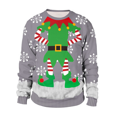 

Toponeto Mens Christmas Fun Ugly 3D Print Long Sleeve Hoodie Coat Sport Casual Jacket