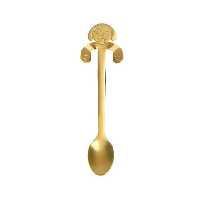 

Cute Puppy Spoon 304 Stainless Steel Teaspoon Long Handle Coffee Spoons Sugar Dessert Appetizer Seasoning Bistro Flatware Hanging