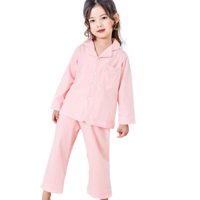 

2019 New Spring Autumn Girls Boys Fashion Pajamas Set Korean Style Cotton Home Underwear Pajamas For Kids Children 2 PcsSet