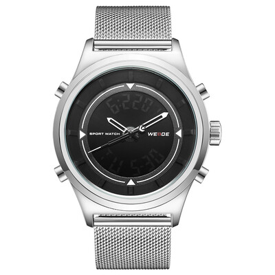

WEIDE WH7305 Quartz Digital Electronic Watch Dual Time Date Week Alarm Stopwatch 3ATM Waterproof Timer Business Men Fashion Casual