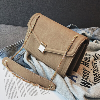 

Spring&summer new small bag female 2019 new wave Korean version of the wild Messenger shoulder lock buckle Scrub fashion small square bag