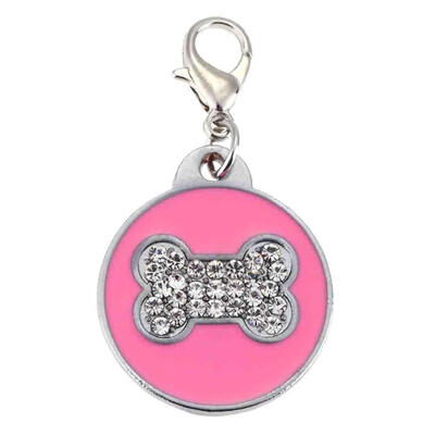 

Pet Cat Dog ID Tags Customized Personalized Round Feet Shaped Alloy Crystal