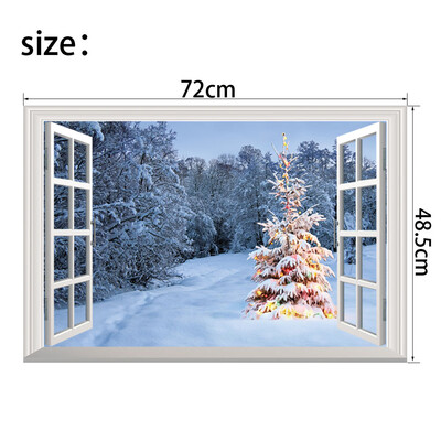 

〖Follure〗Christmas Holiday Window 3d Wall Stickers Christmas Decoration 3D Wall Stickers