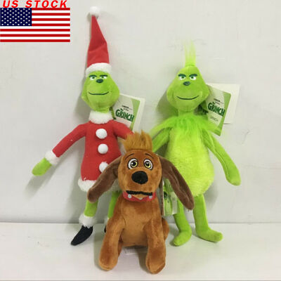 Xmas Grinch Dolls How the Grinch Stole Christmas Stuffed Plush Kids Toy Gifts