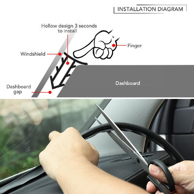 

16m Rubber Dustproof Soundproof Sealing Strip for Auto Car Dashboard Windshield