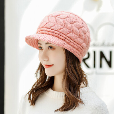 

2019 new rabbit hair hat ladies autumn&winter cap knitted hat warm solid color beret factory direct sales