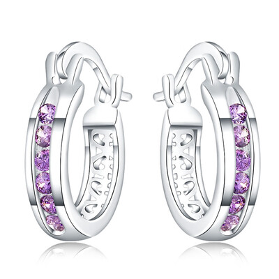 

plated jewelry ladies inlay earrings fashion stud earrings earrings zircon