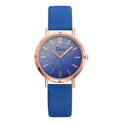 

Womens watch dial flash powder watch pu strap ladies quartz watch