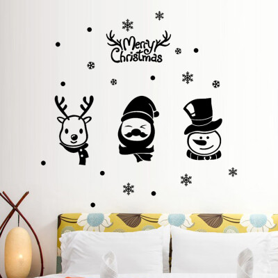 

〖Follure〗New Year Merry Christmas Snowflake Wall Sticker Home Shop Windows Decals Decor