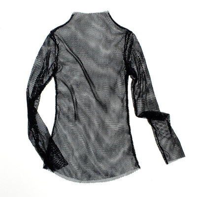 

See Through Hollow Out Mesh Sexy Women T Shirt Long Sleeve Shirt Lady Top Summer Clothes