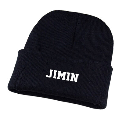 

Kpop BTS Bangtan Boys 3D Embroidery Knit Hat Winter Warm Cap Slouchy Solid Skull Beanie Hat SUGA JIMIN V JIN J-HOPE Black Knit Cap