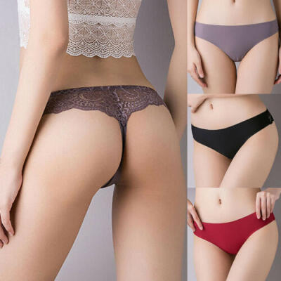 

Women Seamless Ice silk G-string Briefs Panties Lingerie Underwear Knickers