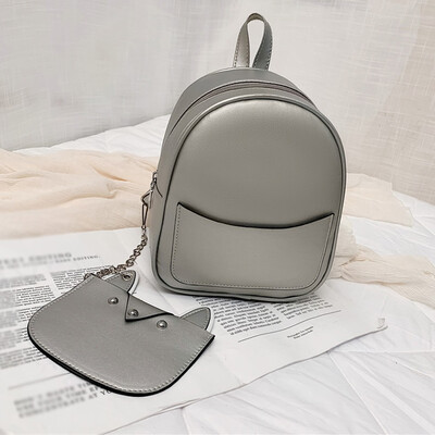 

Tailored Fashion Women Students Solid Color School Bag Backpack Shoulder Bag Travel Bag
