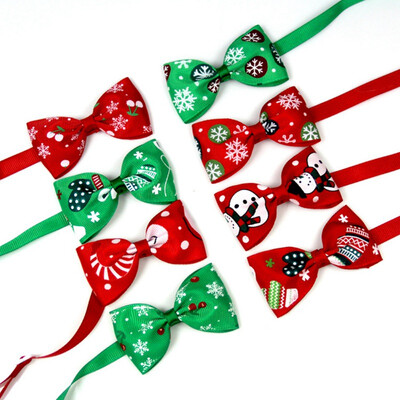 

8 Pcs Basic Collars Pet Bow Tie for Dogs Cats Bow Knot Christmas Knot