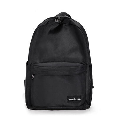 

Solid Color Unisex Travel Backpacks Casual Canvas Shoulder School Bags