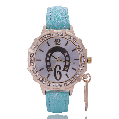 

Creative pendant belt watch female student table number diamond inlaid English table