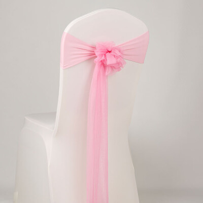 

Chair Sash Bow Elastic Chair Ribbon Back Tie Bands for Wedding Party Ceremony Banquet