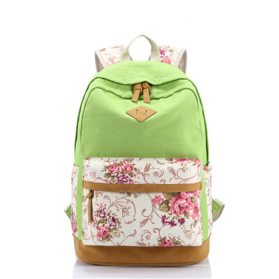 

Tailored Women Large Capacity Canvas Floral Shoulder Travel Bags School Student Backpack