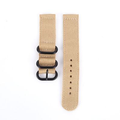 

Watch Band Strap 2 Joints Nylon Breathable Washable Dust-proof Thick Ring Pin Buckled Wristband Wristwatch Bands