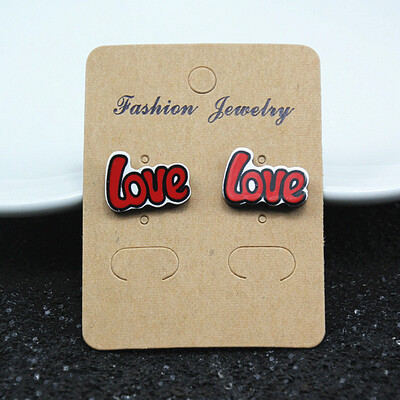 

E098 Fashion Jewelry Cute Cartoon Rose Watermelon Cherry Stud Earrings For Women&Girls Creative Art Fruits Plants Earrings