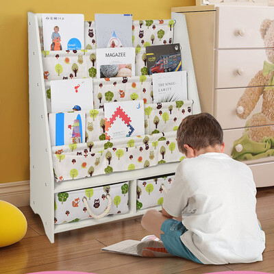

Gobestart Baby Bookshelf Childrens Magazine Picture Book Shelf Storage Rack With Drawer