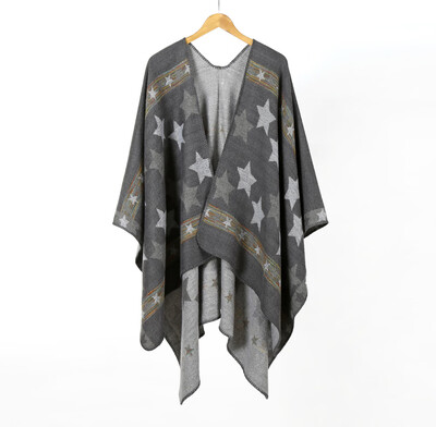 

New European&American ladies stars color strips imitation cashmere shawl long thick foreign trade variety change shawl