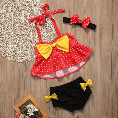 

Cute Baby Toddler Kids Girls Tankini Bikini Bottoms Swimwear Bathing Suit Summer Beachwear 0-3T