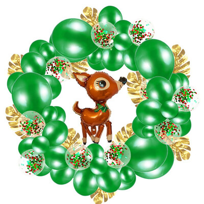 

Creative 1 Set Diy Merry Christmas Santa Claus Foil Balloons Set For Xmas Christmas Party Home Decoration