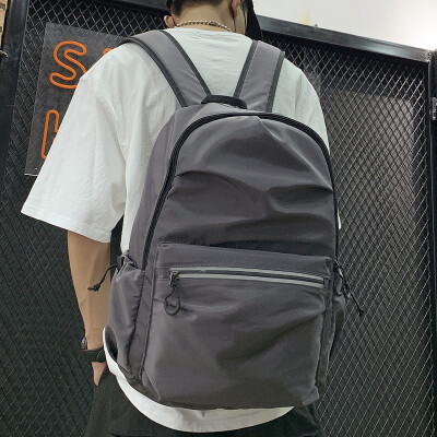 

Backpack mens fashion Korean student bags casual simple couple nylon travel computer backpack