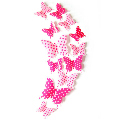 

〖Follure〗12 Pcs 3D Wall Stickers Butterfly Fridge Magnet For Wedding Home Decor RD