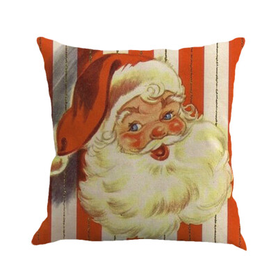 

〖Follure〗Christmas Printing Dyeing Sofa Bed Home Decor Pillow Cover Cushion Cover A