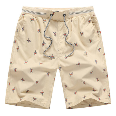 

Tailored Mens Summer Fashion Printing Casual Loose Belt Drawstring Beach Shorts Pants