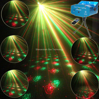 

ESHINY Mini R&G Remote 6 Christmas Laser Projector Club Bar Shop Dance Disco Home Party Xmas DJ Stage Effect Light Show R6
