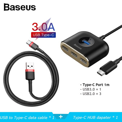

Baseus square round 4 in 1 USB HUB Adapter for MacBook Pro Surface Pro Type-C USB to USB 30 for tablets