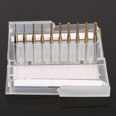 

Greensen 10pcs Titanium Coated End Mill Cemented Carbide CNC Milling Cutters Tools 10-30mm