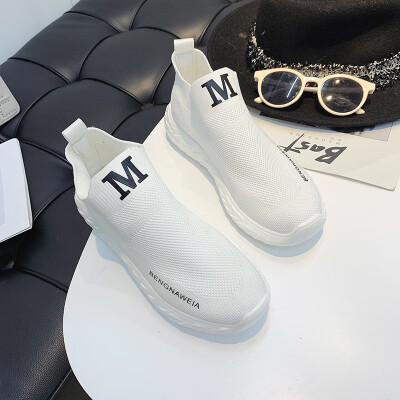 

Summer 2019 new stretch socks shoes women Korean ulzzang tide Joker mesh breathable high top sneakers