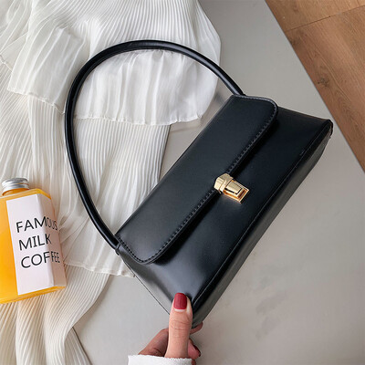 

Advanced foreign gas bag simple retro bag new 2019 network celebrity lock single shoulder bag leisure oblique satchel bag