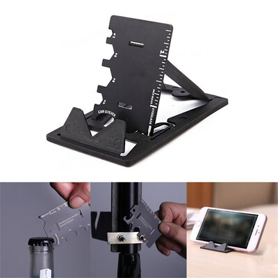 

Siaonvr 3 In 1 Mini Card Multifunctional Folding Phone Bracket Bottle Opener Tool Kits