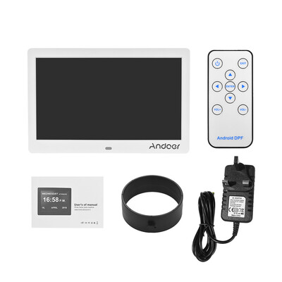 

Andoer 10 Inch Digital Alarm & Photo Frame LED Screen Simple Eletronic Photo Album Support ClockCalendarTime SettingMusicPhoto